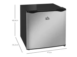 HOMCOM Mini Gefrierschrank  Stahl Kunststoff Silber 47L x 44,2B x 48,8H cm< Gefrierschränke