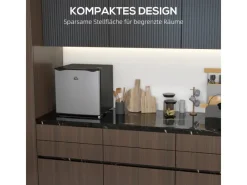 HOMCOM Mini Gefrierschrank  Stahl Kunststoff Silber 47L x 44,2B x 48,8H cm< Gefrierschränke