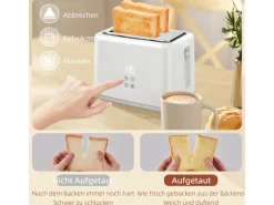 HOMCOM Haushaltsgeräte<Wasserkocher-Toaster-Set Kunststoff Edelstahl 21,5L x 15,5B x 25,1H cm