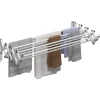 Best HOMCOM Wäscheständer Wand Ausziehbar Wäschetrockner  86 x 61 x 22 cm Silber