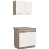 Homestyle4u Küchenzeile 80x207x60 in Weiß 2360< Single-Küchen|Miniküchen