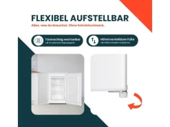 homeX Gefrierschränke<Gefrierschrank Tiefkühlschrank Klein 87L Nutzinhalt 4-Sterne Gefrieren Kompakt und Freistehend Leise Weiß
