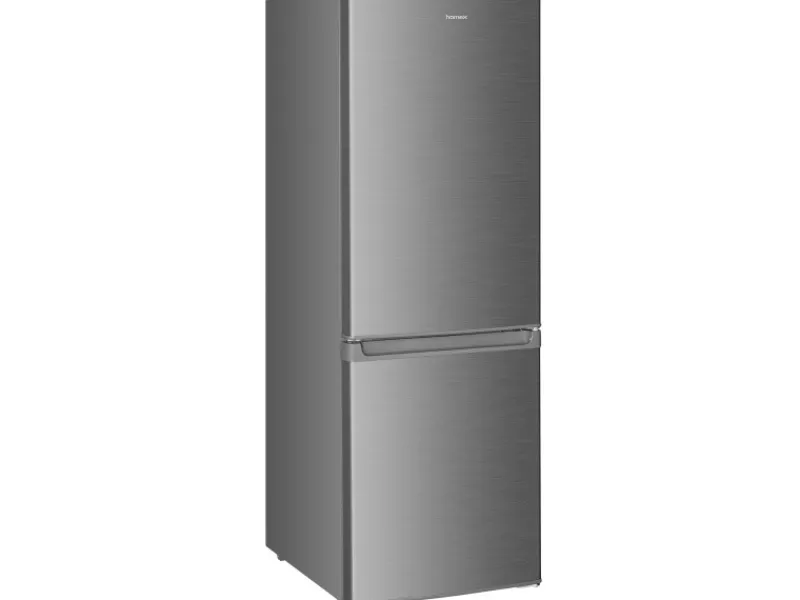 Outlet homeX Kühlschrank Mit Gefrierfach Kühl-Gefrierkombination Freistehend 173 Liter Nutzinhalt CFS1110-S Silber