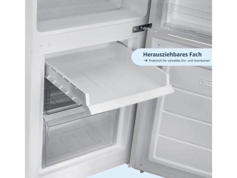 homeX Kühlschränke<Kühlschrank Mit Gefrierfach Kühl-Gefrierkombination Freistehend 173 Liter Nutzinhalt CFS1110-W Weiß