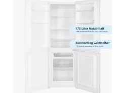 homeX Kühlschränke<Kühlschrank Mit Gefrierfach Kühl-Gefrierkombination Freistehend 173 Liter Nutzinhalt CFS1110-W Weiß
