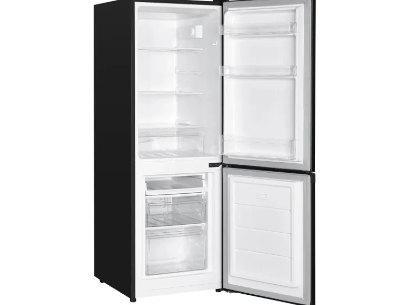 Outlet homeX Kühlschrank Mit Gefrierfach Kühl-Gefrierkombination Freistehend 173 Liter Nutzinhalt CFS1110-B Schwarz