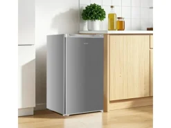 Outlet homeX Kühlschrank ohne Gefrierfach Vollraumkühlschrank Klein 88L Nutzinhalt Tischkühlschrank Freistehend Silber