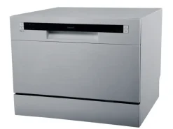 homeX Geschirrspüler<Tischgeschirrspüler Mini Geschirrspüler mit 6 Programmen 6 Maßgedecke Aquastop GST6AE-S