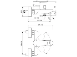 Ideal Standard Badearmatur Cerafine O Aufputz< Einhebelmischer