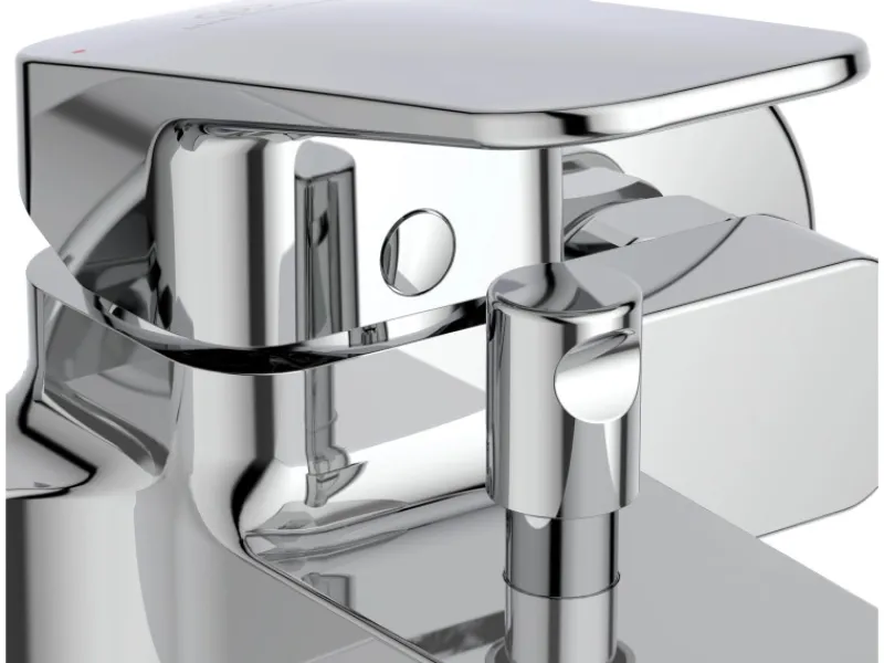 Ideal Standard Badearmatur Ceraplan Chrom Aufputz mit Handbrause-Set< Einhebelmischer