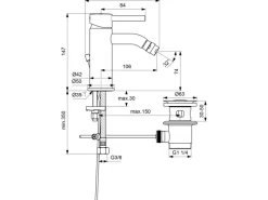 Ideal Standard Bidetarmatur Ceraline matt< Einhebelmischer