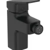 Ideal Standard Einhebelmischer<Bidetarmatur Ceraplan mit Ablaufgarnitur Schwarz Matt