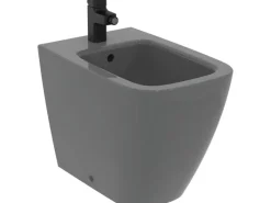 Ideal Standard Einhebelmischer<Bidetarmatur Ceraplan mit Ablaufgarnitur Schwarz Matt