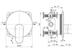 Ideal Standard Brausearmatur Cerafine O Unterputz< Einhebelmischer