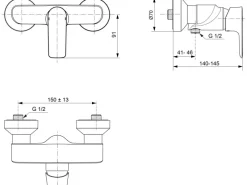 Ideal Standard Einhebelmischer<Brausearmatur Connect Air AP