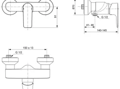 Ideal Standard Einhebelmischer<Brausearmatur Connect Air AP