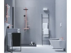 Ideal Standard Einhebelmischer<Duschsystem Einhebel-Armatur mit Regen- und Handbrause Rosé