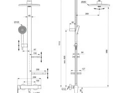 Ideal Standard Einhebelmischer<Duschsystem Einhebel-Armatur mit Regen- und Handbrause