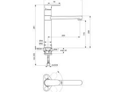 Ideal Standard Küchenarmatur Cerafine O hoher Auslauf Silk Black< Töpfe