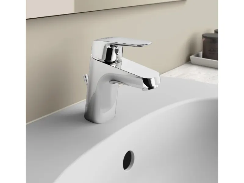 Ideal Standard Waschtischarmatur Ceraflex mit Kunststoff-Ablaufgarnitur Chrom< Einhebelmischer