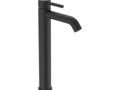 Clearance Ideal Standard Waschtischarmatur Ceraline Längerer Sockel + Ablaufgarnitur Black Schwarz