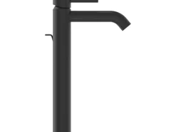 Clearance Ideal Standard Waschtischarmatur Ceraline Längerer Sockel + Ablaufgarnitur Black Schwarz