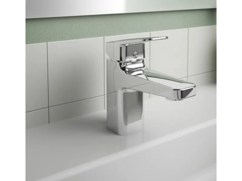 Ideal Standard Waschtischarmatur Ceraplan Chrom o. Ablaufgarnitur BlueStart H75< Einhebelmischer