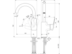 Ideal Standard Waschtischarmatur Ceraplan Chrom ohne Ablaufgarnitur H200< Einhebelmischer
