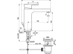 Ideal Standard Einhebelmischer<Waschtischarmatur Edge Grande Chrom