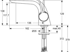 Best Ideal Standard Waschtischarmatur Melange ohne Ablaufgarnitur Chrom