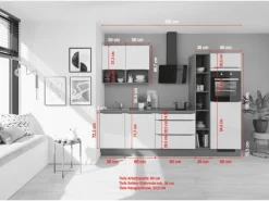 Impuls Küchen Einbauküchen<Küchenzeile IBZ4280P7 280 cm ohne E-Geräte