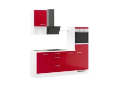 Impuls Küchen Küchenzeile IBZ4215R4 215 cm Hochglanz ohne E-Geräte< Einbauküchen