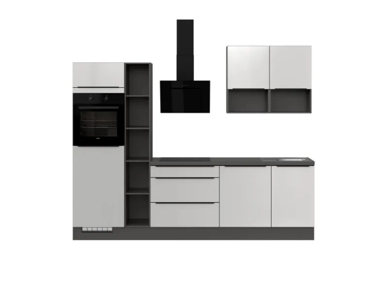 Impuls Küchen Winkelküchen|Einbauküchen<Küchenzeile IKZ12807O 280 cm mit E-Geräten