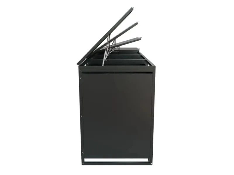 Juskys Vorratsbehälter<4er Metall Mülltonnenbox Arel