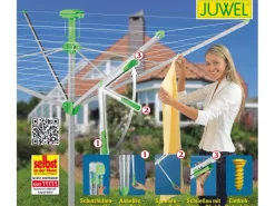 New Juwel Wäschespinne Novaplus 600 Easy Silber-Grün