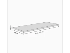Clearance Kaindl Arbeitsplatte 60 cm x 3,8 cm Meterware Rusty Iron Ocean