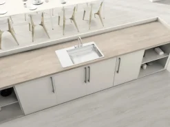 New Kaindl Arbeitsplatte Travertin Alcamo 410 cm x 60 cm x 3,8 cm