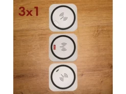 kalb Einbau Schnellladegerät 15W 7,5cm Druchmesser Kabelloses Laden 2x USB-Ports Induktionsladegerät Weiß< Haushaltsgeräte