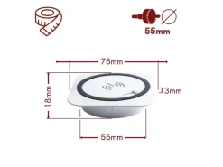 kalb Einbau Schnellladegerät 15W 7,5cm Druchmesser Kabelloses Laden 2x USB-Ports Induktionsladegerät Weiß< Haushaltsgeräte