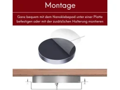 kalb 12VDC QI Unterbau Und Einbau Ladegerät Grau Ladedistanz 3 - 18 mm Wireless< Haushaltsgeräte