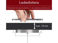 kalb 12VDC QI Unterbau Und Einbau Ladegerät Grau Ladedistanz 3 - 18 mm Wireless< Haushaltsgeräte
