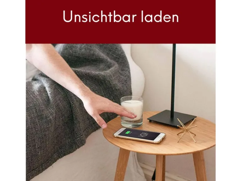 kalb 12VDC QI Unterbau Und Einbau Ladegerät Grau Ladedistanz 3 - 18 mm Wireless< Haushaltsgeräte