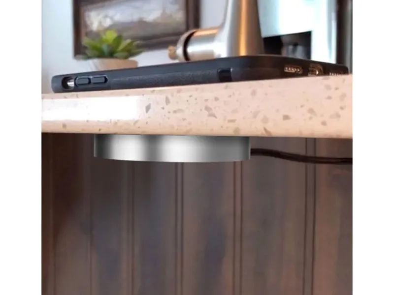 kalb 12VDC QI Unterbau Und Einbau Ladegerät Grau Ladedistanz 3 - 18 mm Wireless< Haushaltsgeräte