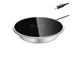 Haushaltsgeräte<kalb 15W Einbau Drahtlos Ladegerät USB-C Druchmesser 60mm Schnell Ladestation für Smartphones Möbel Induktion Schnellladegerät Wireless Charger Platio