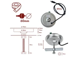 Haushaltsgeräte<kalb 15W Einbau Drahtlos Ladegerät USB-C Druchmesser 60mm Schnell Ladestation für Smartphones Möbel Induktion Schnellladegerät Wireless Charger Platio