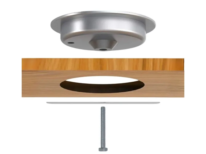 Haushaltsgeräte<kalb 15W Einbau Drahtlos Ladegerät USB-C Druchmesser 60mm Schnell Ladestation für Smartphones Möbel Induktion Schnellladegerät Wireless Charger Platio