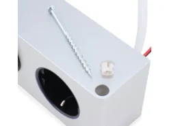 New kalb 12W LED Netzteil 12VDC Für Möbel Mit 230V Steckdose & Schalter Silbergraue Kombibox
