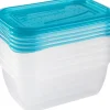 Keeeper Frischhaltedose Fredo Fresh Transparent-Blau 5 x  0,5 l< Vorratsdosen|Küchenhelfer
