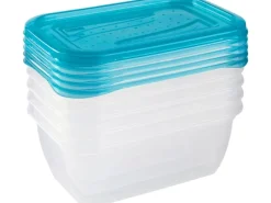 Keeeper Frischhaltedose Fredo Fresh Transparent-Blau 5 x  0,5 l< Vorratsdosen|Küchenhelfer
