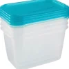Online Keeeper Frischhaltedose Fredo Fresh Transparent-Blau 4 x 0,75 l